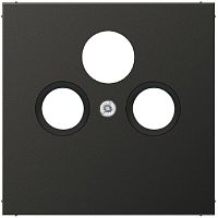Лицевая панель Jung LS990 metal для 3-м. розетки TV+R+SAT антрацит картинка